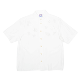 YESSICA Womens Shirt White Collared Viscose M