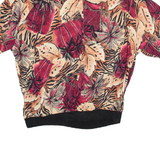 CHARLES JOGLE Womens Printed Blouse Beige Collared Crazy Pattern M