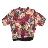 CHARLES JOGLE Womens Printed Blouse Beige Collared Crazy Pattern M