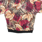 CHARLES JOGLE Womens Printed Blouse Beige Collared Crazy Pattern M