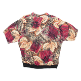 CHARLES JOGLE Womens Printed Blouse Beige Collared Crazy Pattern M