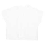 Womens Blouse White Collared L