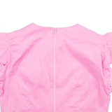 LACVERT Womens Cropped Blouse Pink S