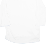 MERIEN HALL CASUALS Womens Blouse White Long Sleeve 90s Crazy Pattern M