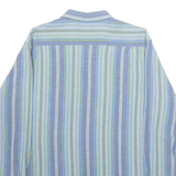 THOMAS LLOYD Mens Shirt Blue Striped Long Sleeve L