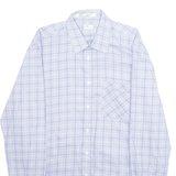 CREATION B Mens Shirt Blue Check Long Sleeve L