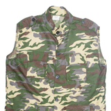 BOLAND Mens Shirt Green Camouflage Sleeveless L