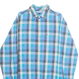 TOMMY HILFIGER Custom Fit Mens Shirt Blue Check Long Sleeve S