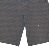 DICKIES Mens Workwear Shorts Grey Relaxed Check M W32