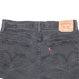 LEVI'S 514 Womens Denim Shorts Black Relaxed M W34