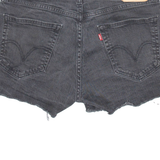 LEVI'S 514 Womens Denim Shorts Black Relaxed M W34