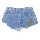 LEVI'S 505 02 Womens Denim Shorts Blue Relaxed M W34