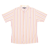 TOMMY HILFIGER Mens Shirt Orange Striped L