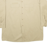 DICKIES Mens Plain Shirt Brown Long Sleeve 2XL