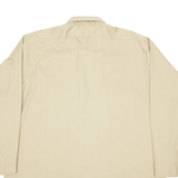 DICKIES Mens Plain Shirt Brown Long Sleeve 2XL