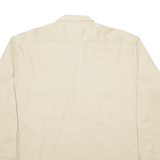 DICKIES Workwear Mens Plain Shirt Brown Long Sleeve L