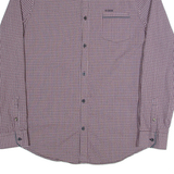 GUESS Jefferson Super Slim Fit Mens Shirt Red Check Long Sleeve XL