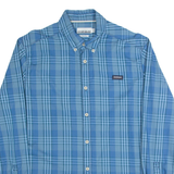 NAPAPIJRI Mens Shirt Blue Check Long Sleeve M