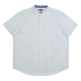 MICHAEL KORS Mens Shirt White Geometric 2XL