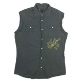 DIESEL Mens Plain Shirt Grey Sleeveless S