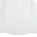 UDOMGAL Mens Shirt Cream Floral Long Sleeve M