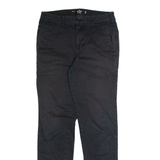 HOLLISTER Chino Womens Trousers Black Regular Tapered W26 L30