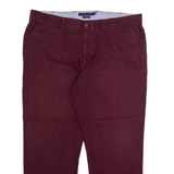 TOMMY HILFIGER Chino Mens Trousers Purple Regular Straight W38 L27