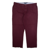 TOMMY HILFIGER Chino Mens Trousers Purple Regular Straight W38 L27