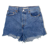 LEVI'S Big E Womens Denim Shorts Blue S W27