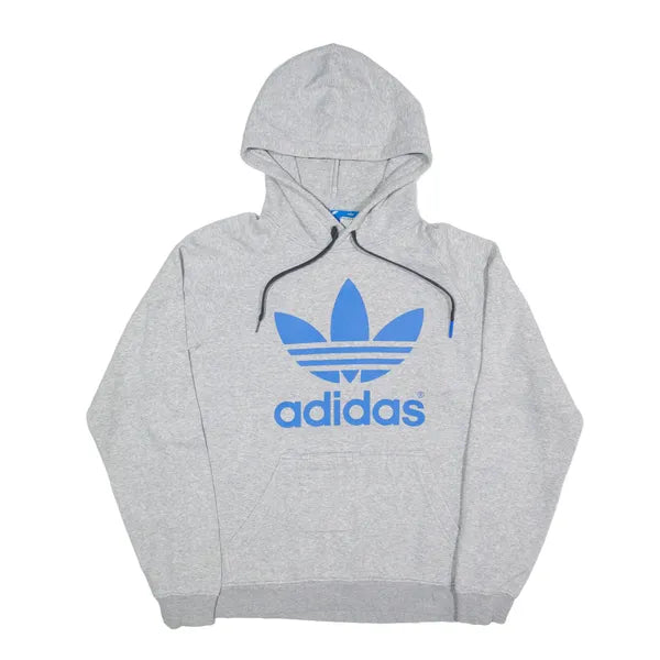 ADIDAS Hoodie Grey Pullover Mens M