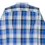 MICHAEL KORS Slim Fit Mens Shirt Blue Check Long Sleeve M