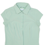 COLUMBIA Womens Shirt Green Check S