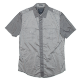 GUESS Slim Fit Mens Plain Shirt Grey XS