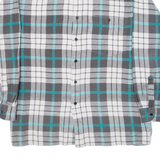 CASUAL LAND Mens Flannel Shirt Grey Check Long Sleeve L