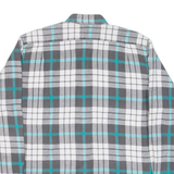 CASUAL LAND Mens Flannel Shirt Grey Check Long Sleeve L