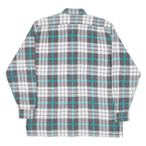 CASUAL LAND Mens Flannel Shirt Grey Check Long Sleeve L