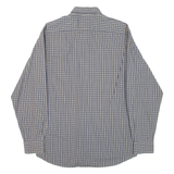 HUGO BOSS Mens Shirt Blue Check Long Sleeve L