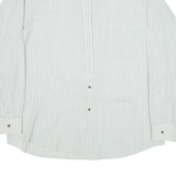MELCO Mens Shirt Green Striped Long Sleeve XL