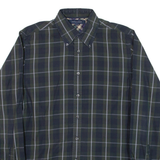 TOMMY HILFIGER Mens Shirt Blue Check Long Sleeve S