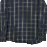TOMMY HILFIGER Mens Shirt Blue Check Long Sleeve S