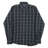 TOMMY HILFIGER Mens Shirt Blue Check Long Sleeve S