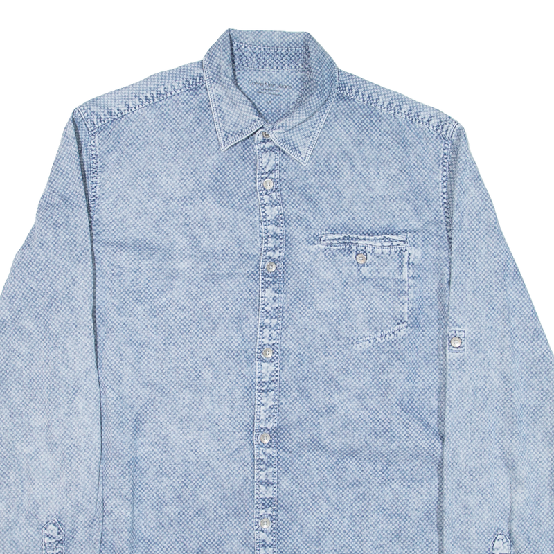 CALVIN KLEIN JEANS Mens Shirt Blue Long Sleeve S
