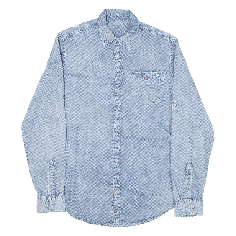 CALVIN KLEIN JEANS Mens Shirt Blue Long Sleeve S