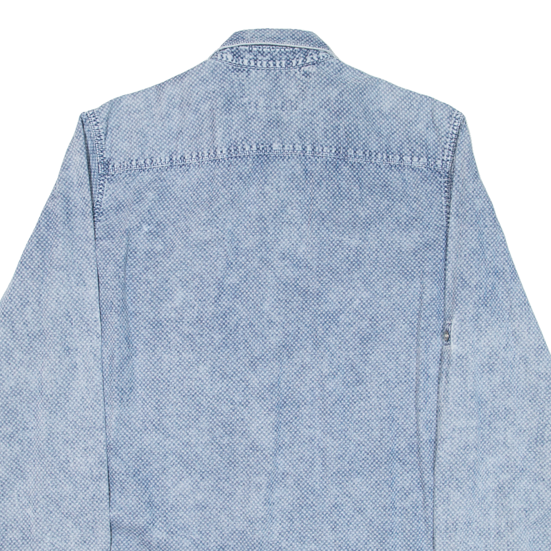 CALVIN KLEIN JEANS Mens Shirt Blue Long Sleeve S