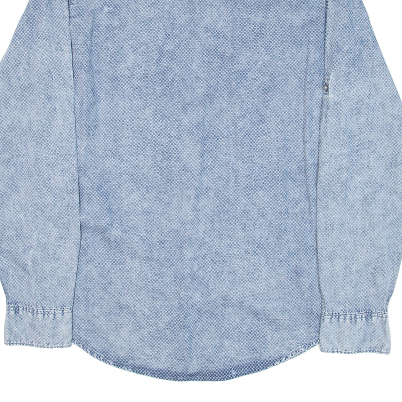 CALVIN KLEIN JEANS Mens Shirt Blue Long Sleeve S