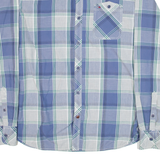 TOMMY HILFIGER Mens Shirt Blue Check Long Sleeve M