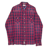 TOMMY HILFIGER Mens Shirt Red Check Long Sleeve L