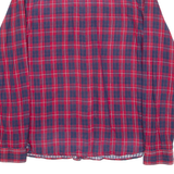 TOMMY HILFIGER Mens Shirt Red Check Long Sleeve L
