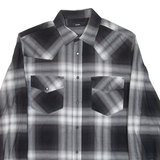 DIESEL Mens Shirt Grey Check Long Sleeve S