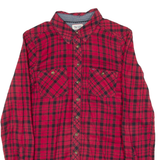 TOMMY HILFIGER Womens Shirt Red Check Long Sleeve XS